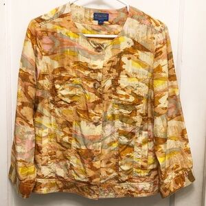 Pendleton Multicolor Button Down Shirt Size Medium 100% Silk